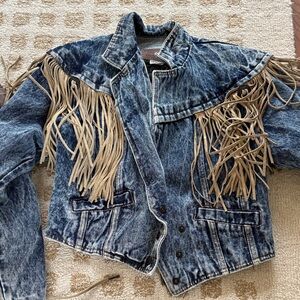 Denim Fringe Jacket
